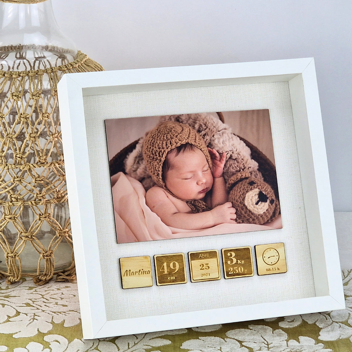 Marco Personalizado Recién Nacido – Regalo Original para Padres Primerizos