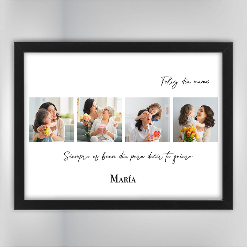 Cuadro Personalizado Día de la Madre – “Te Quiero Mamá” con Fotos