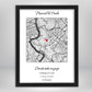 Mapa Cuadrado Personalizado para Parejas - Tu Lugar Especial con Nombres y Fecha