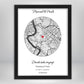 Mapa Circular Personalizado para Parejas - Tu Lugar Especial con Nombres y Fecha