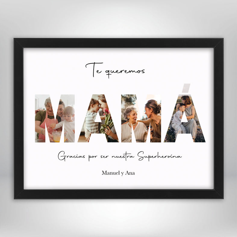 Cuadro Personalizado con Fotos para Mamá - Regalo original para madres