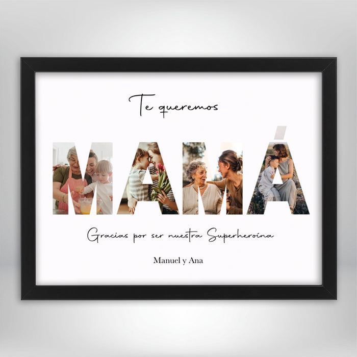 Cuadro Personalizado con Fotos para Mamá - Regalo original para madres