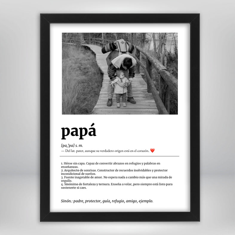 Cuadro Significado Papá - Regalo emotivo para padres
