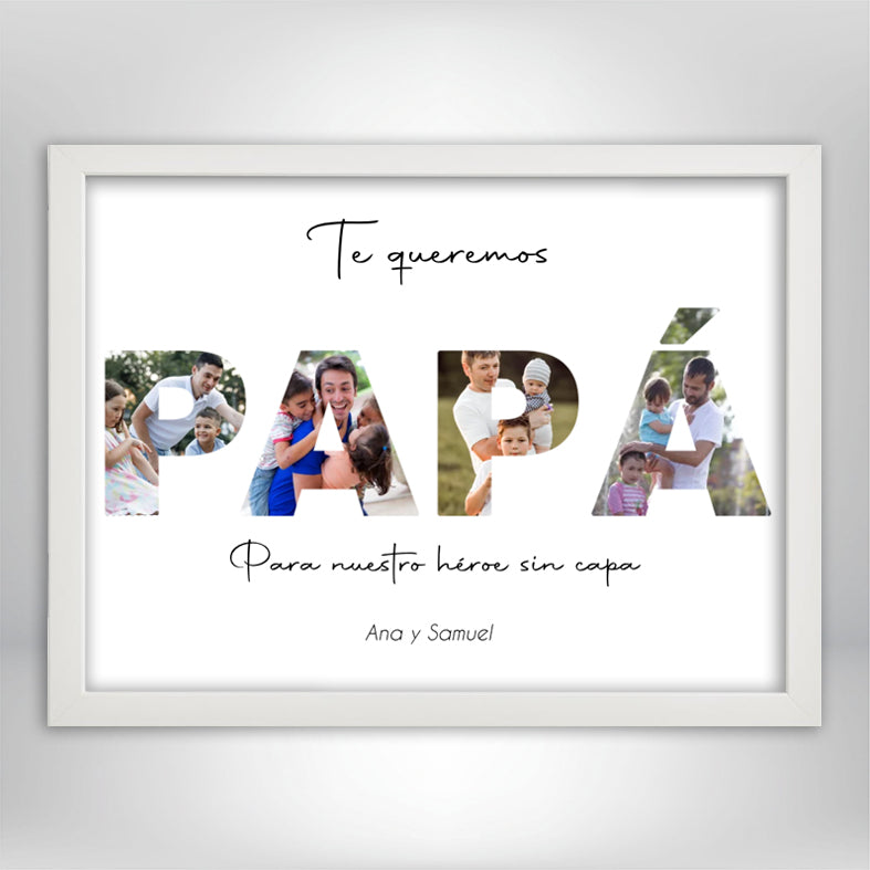 Cuadro Personalizado con Fotos para Papá - Regalo original para padres