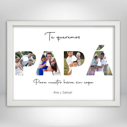 Cuadro Personalizado con Fotos para Papá - Regalo original para padres