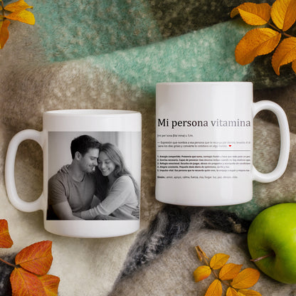 Taza personalizada significado " Mi persona vitamina "