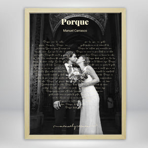 Cuadro Personalizado con Foto y Letra de Vuestra Canción - Regalo Romántico