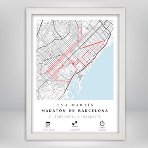 Mapa Carrera personalizado cuadrado
