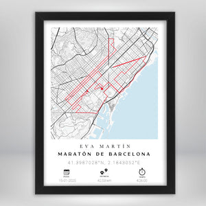 Mapa Carrera personalizado cuadrado