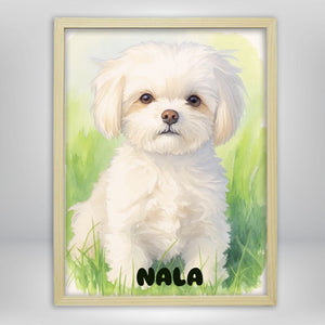 Cuadro Mascota Acuarela