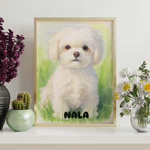 Cuadro Mascota Acuarela