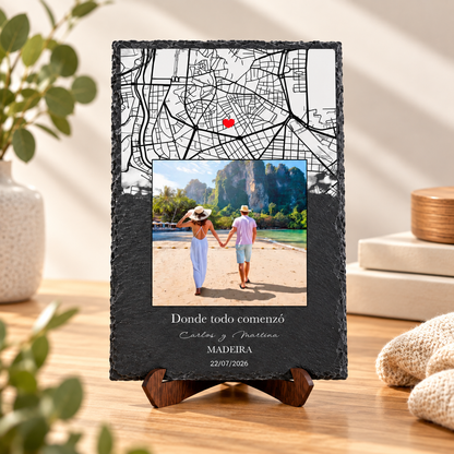 Pizarra Personalizada con Foto y Mapa