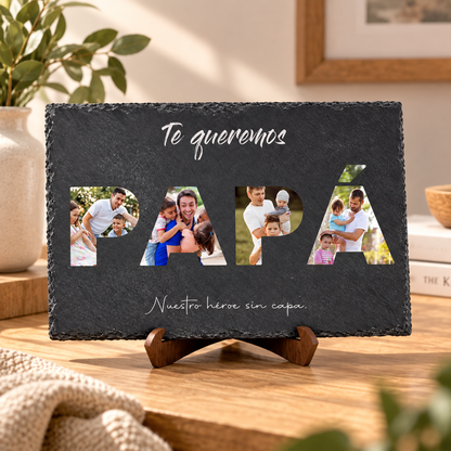 Pizarra Personalizada con Fotos – Papá