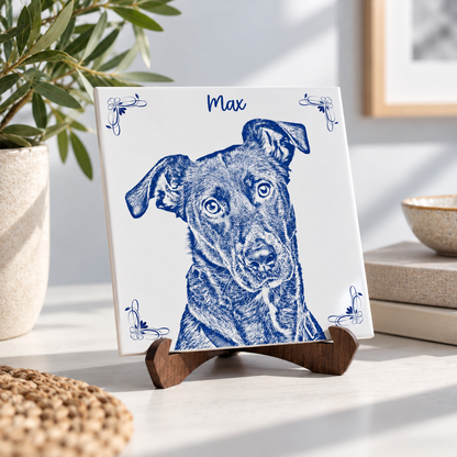 Azulejo Personalizado Line Art de tu Mascota