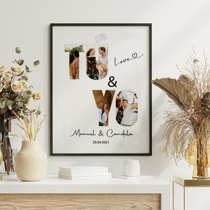 Cuadro Vertical Tú y Yo Personalizado - Regalo para parejas