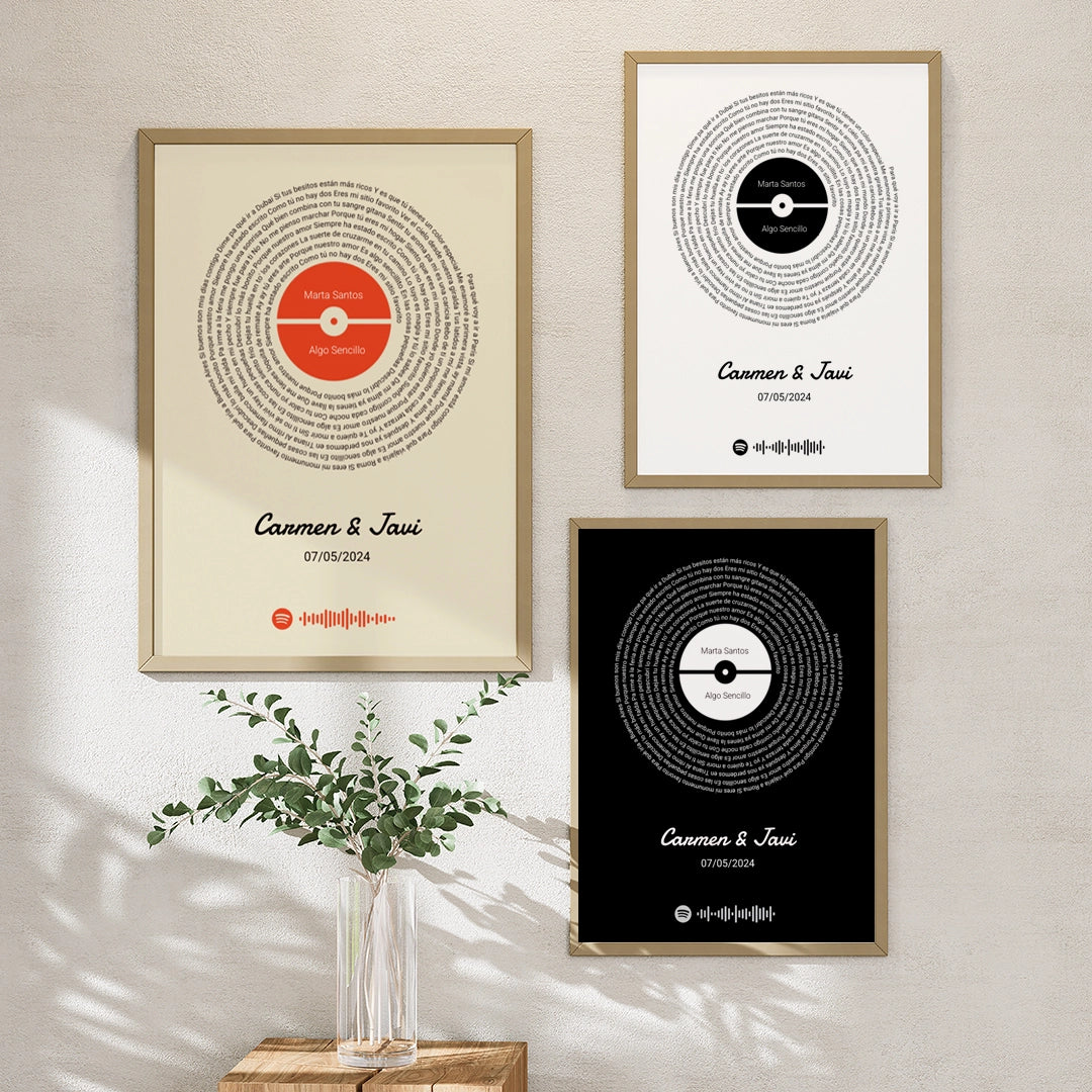 Vinilo Personalizado letra canción