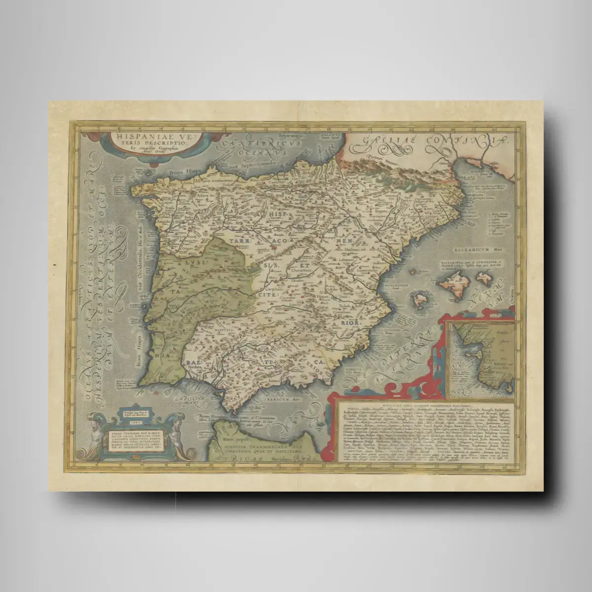 Mapa de Época Mod. 05- Mapa de la Hispania Antigua en Madera MDF