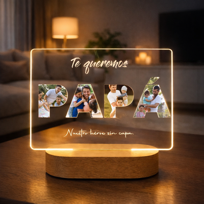 Lámpara de metacrilato personalizada – Especial Día del Padre Letras