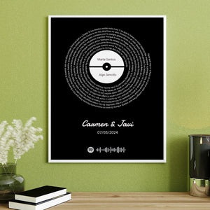 Vinilo Personalizado letra canción